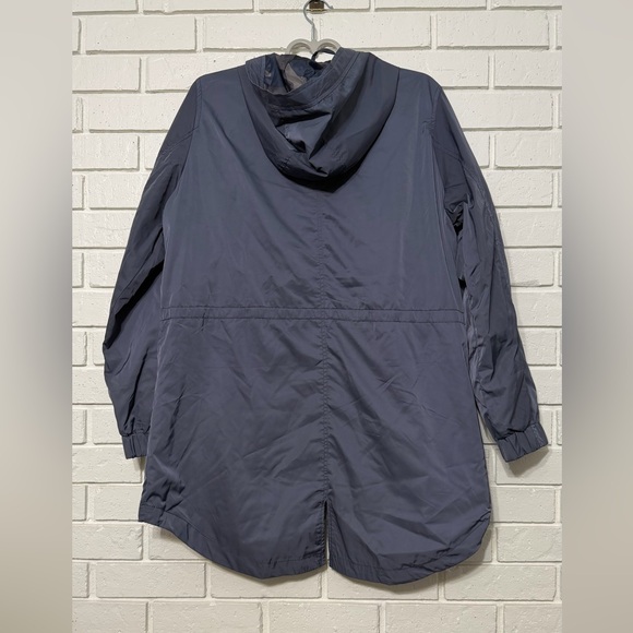 Time and Tru Navy Hooded Utility Anorak Jacket Size L 12–14 - Picture 2 of 4